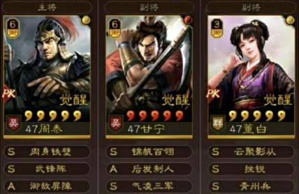 三国志战略版武锋枪阵容怎么玩 周泰甘宁董白武锋枪战法搭配